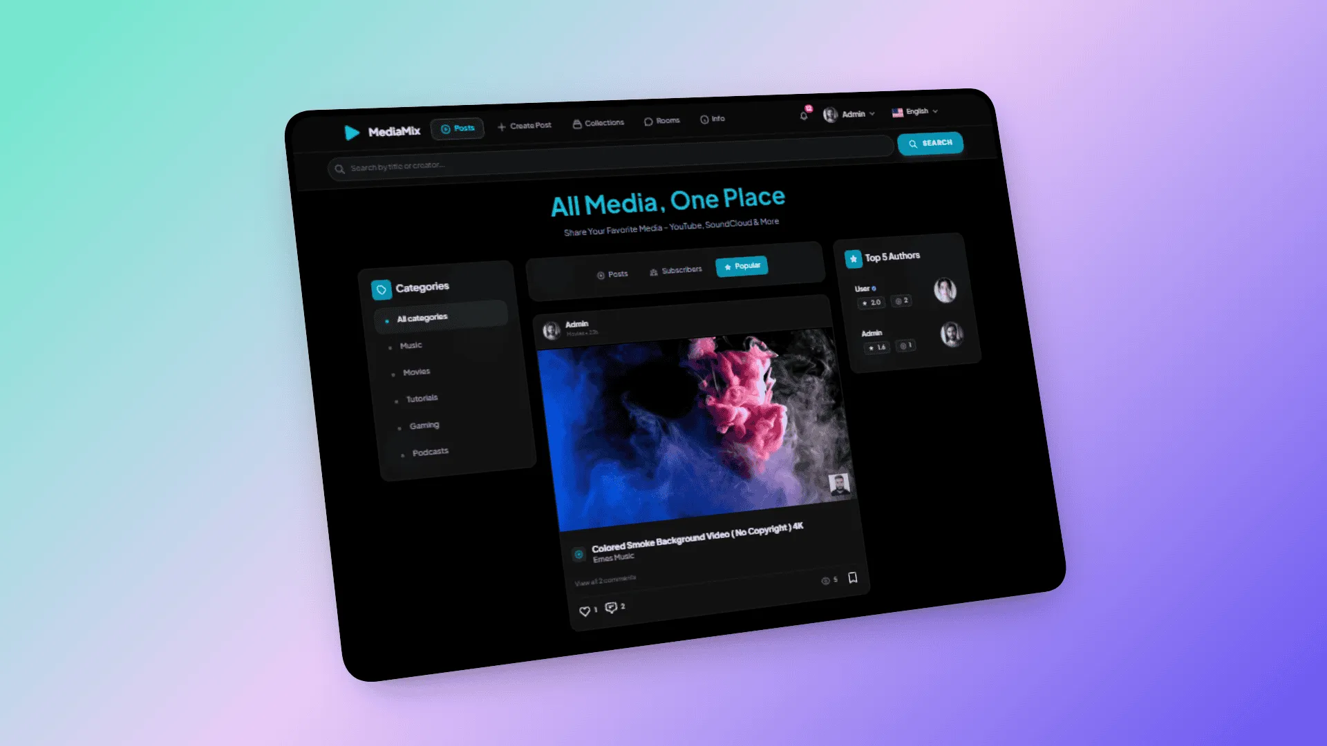 MediaMix - Laravel Media Sharing Platform